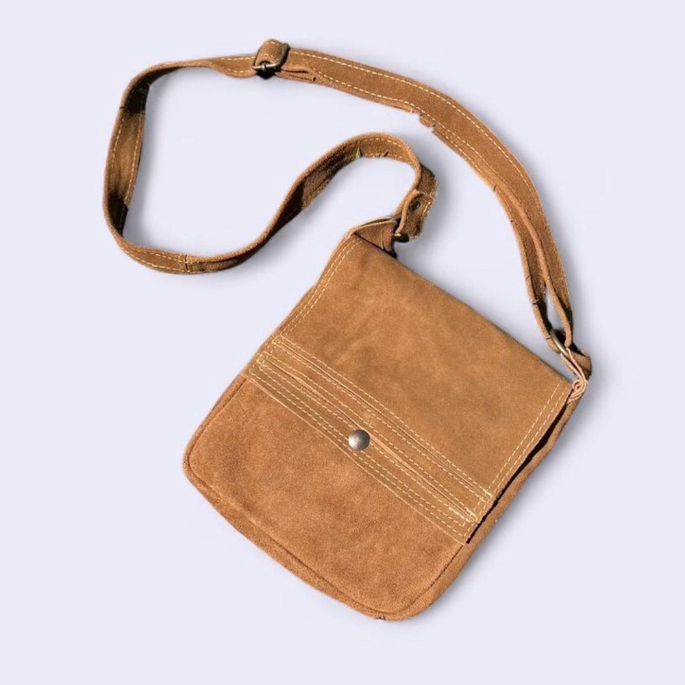 Tan Leather Crossbody Bag
